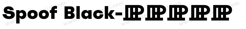 Spoof Black字体转换